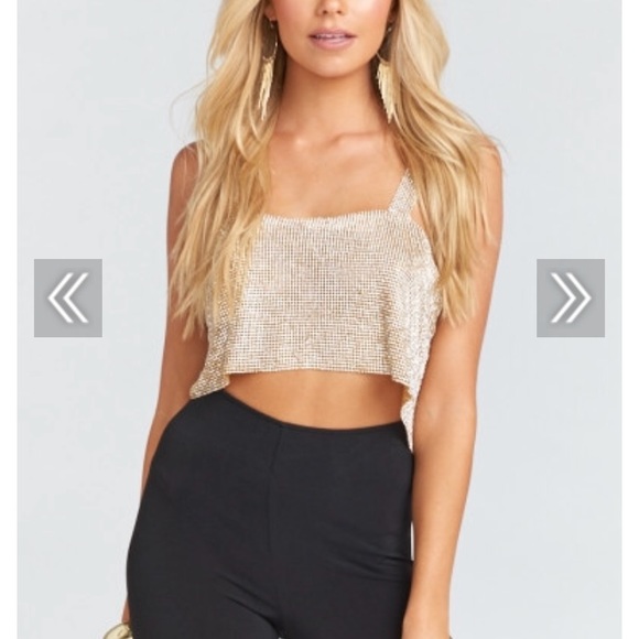 revolve clothing Tops - Revolve Frasier Sterling After Party Tank in Gold